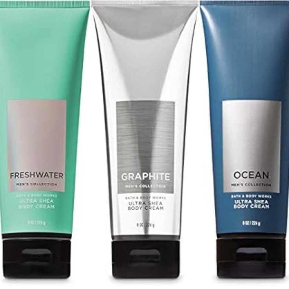 Bath and Body Works 3 Pack Set - Freshwater, Graphite and Ocean Body Lotion